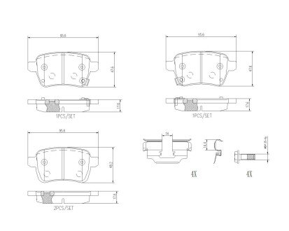 Тормозные колодки brembo P23 190 на Фиат Типо