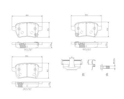 Тормозні (гальмівні) колодки Brembo P23190