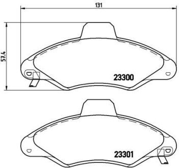 Тормозні (гальмівні) колодки brembo P24 045 на Форд Эскорт