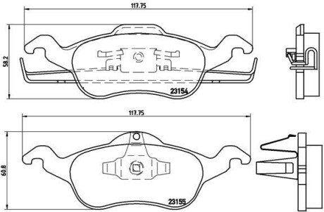 Тормозні (гальмівні) колодки brembo P24 046