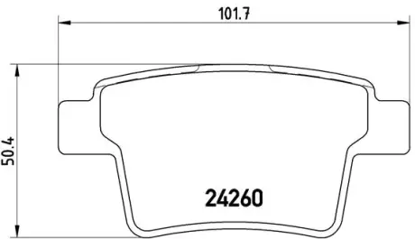 Тормозные колодки brembo P24 063