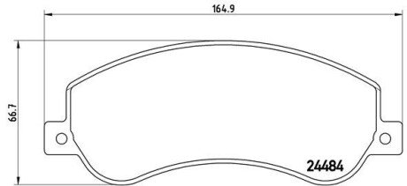 Тормозні (гальмівні) колодки brembo P24 064