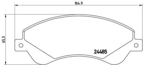 Тормозні (гальмівні) колодки brembo P24065 Форд Transit