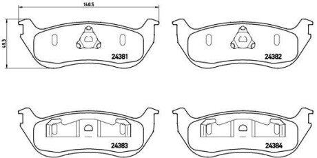 Тормозные колодки brembo P24 068 на Форд Эксплорер 2