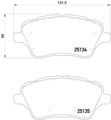 Тормозні (гальмівні) колодки Brembo P24 151 (фото 1)