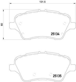 Тормозні (гальмівні) колодки brembo P24 151