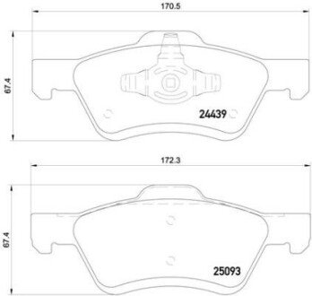 Тормозні (гальмівні) колодки brembo P24 159