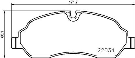 Тормозные колодки brembo P24 171 на Форд Кастом