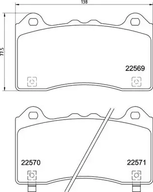 Тормозные колодки brembo P24 202