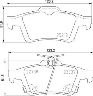 Тормозные колодки brembo P24 216