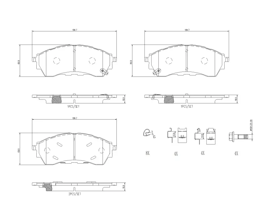 Тормозні (гальмівні) колодки Brembo P24225 (фото 1)