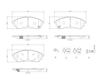 Тормозные колодки brembo P24 225 на Форд Рейнджер