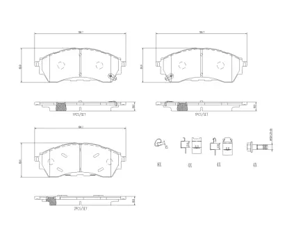 Тормозні (гальмівні) колодки Brembo P24225