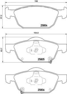 Тормозні (гальмівні) колодки Brembo P28 076