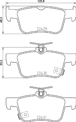 Тормозні (гальмівні) колодки Brembo P28 089 (фото 1)