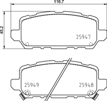 Тормозні (гальмівні) колодки Brembo P28 090