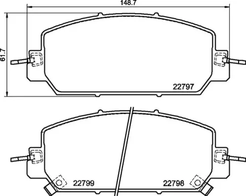 Тормозные колодки brembo P28098