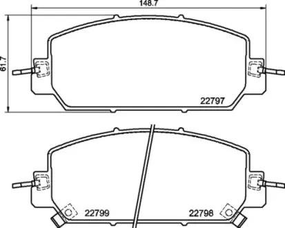 Тормозные колодки brembo P28098