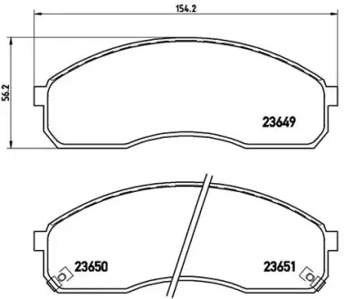 Тормозные колодки brembo P30 012