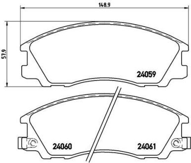 Тормозные колодки brembo P30 017