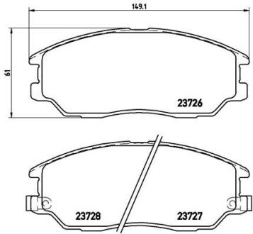 Тормозные колодки brembo P30 028 на Киа Опирус