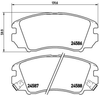 Тормозные колодки brembo P30 043 на Киа Маджентис 2007