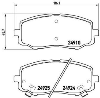 Тормозные колодки brembo P30 045