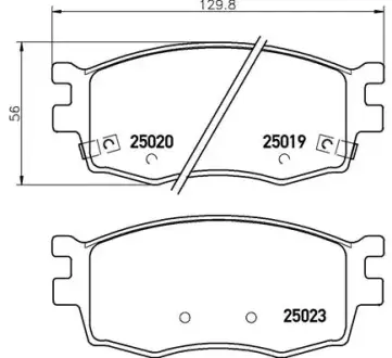 Тормозные колодки brembo P30 069