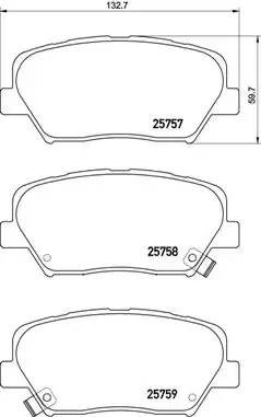 Тормозні (гальмівні) колодки Brembo P30 070 (фото 1)