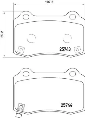 Тормозные колодки brembo P30074