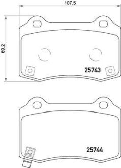 Тормозні (гальмівні) колодки brembo P30074