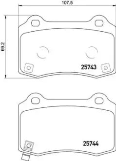Тормозные колодки brembo P30074