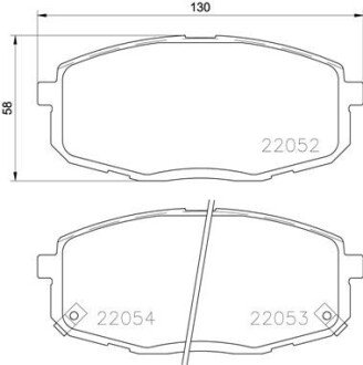 Тормозні (гальмівні) колодки brembo P30 077 на Киа Церато 2