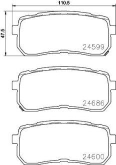 Тормозные колодки brembo P30 080