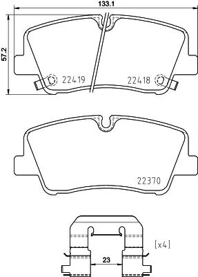 Тормозные колодки brembo P30089