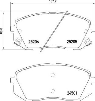 Тормозные колодки brembo P30093 на Киа Спортейдж 4