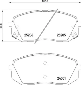 Тормозні (гальмівні) колодки Brembo P30093
