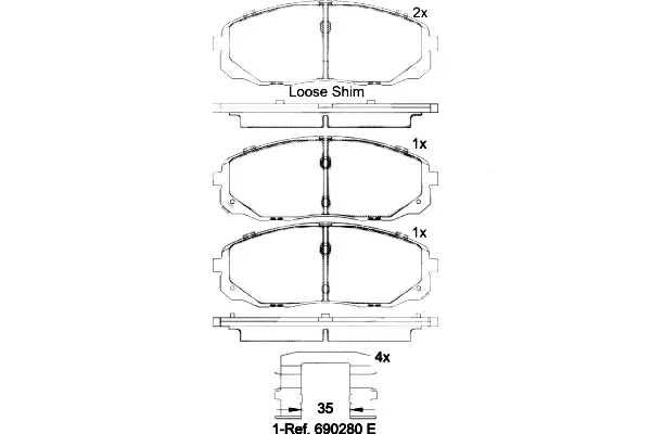 Тормозні (гальмівні) колодки Brembo P30095 (фото 1)
