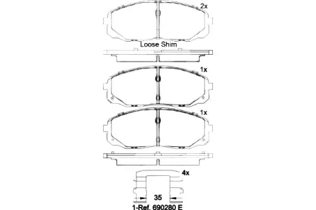 Тормозные колодки brembo P30095