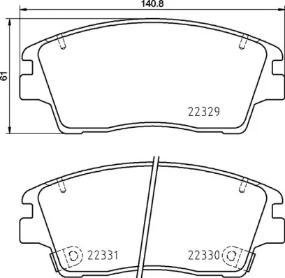 Тормозні (гальмівні) колодки Brembo P30096 (фото 1)