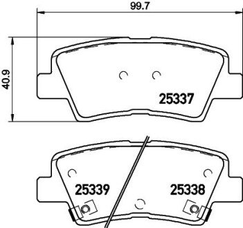 Тормозные колодки brembo P30101