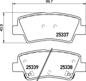 Тормозні (гальмівні) колодки brembo P30 106 на Hyundai I30