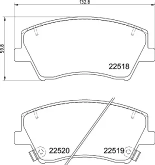 Тормозні (гальмівні) колодки Brembo P30 107