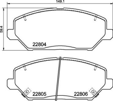 Тормозні (гальмівні) колодки brembo P30110