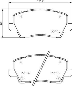 Тормозні (гальмівні) колодки brembo P30 114 на Киа Пиканто