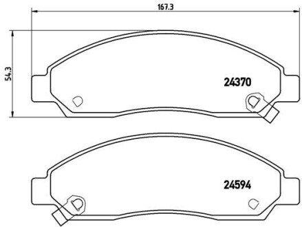 Тормозные колодки brembo P34 005