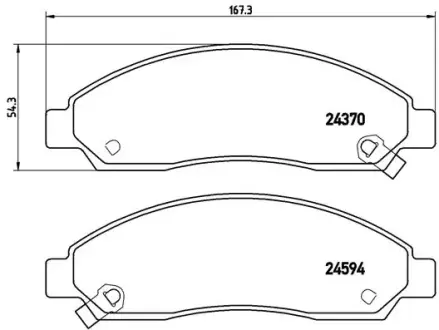 Тормозные колодки brembo P34 005