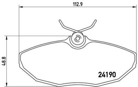 Тормозні (гальмівні) колодки brembo P36 015 на Ягуар S type