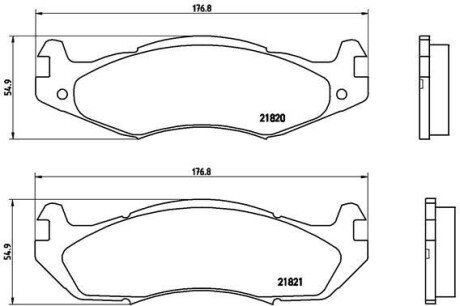 Тормозні (гальмівні) колодки brembo P37 001