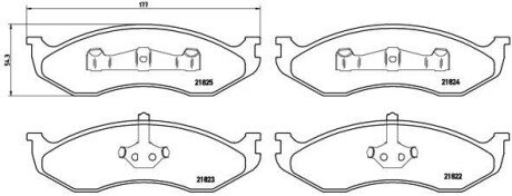 Тормозные колодки brembo P37 004